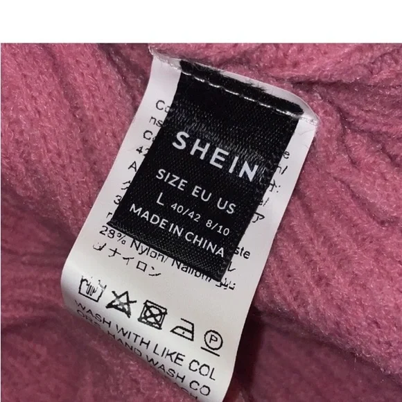 Shein L Pink Sweater Dress 0014 - Picture 6 of 9